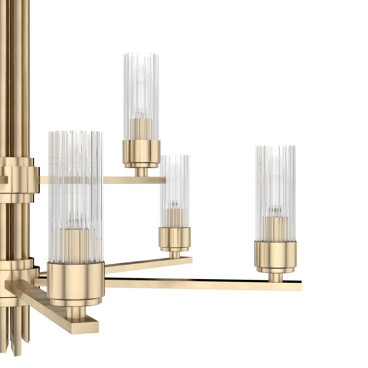 Hunter Gatz 9-Light Satin Gold Modern/Contemporary Led Chandelier