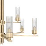 Hunter Gatz 9-Light Satin Gold Modern/Contemporary Led Chandelier