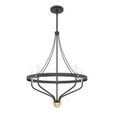 Hunter Merlin 5-Light Satin Brown Industrial Led Chandelier
