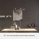 Hunter Merlin 5-Light Satin Brown Industrial Led Chandelier