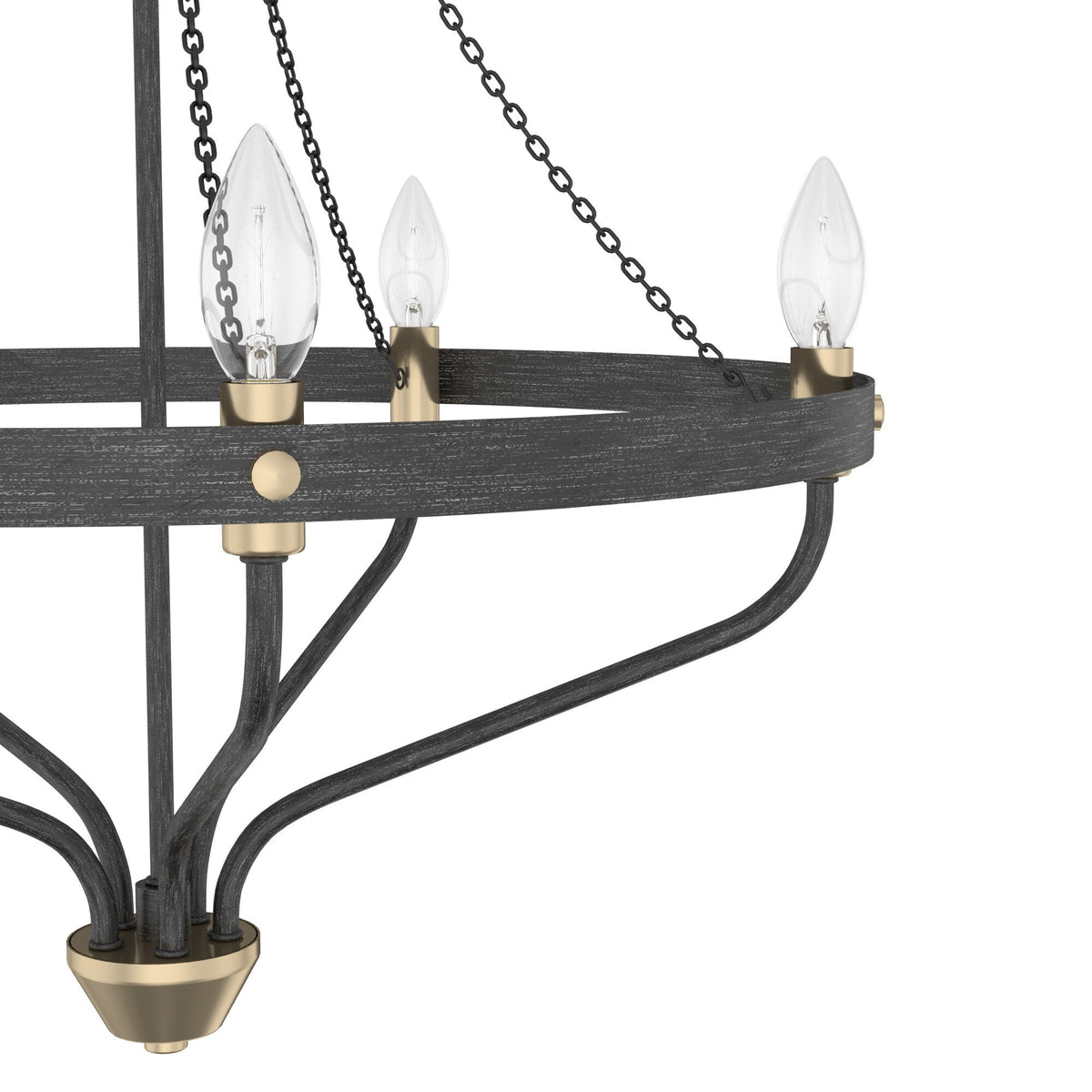 Hunter Merlin 5-Light Satin Brown Industrial Led Chandelier