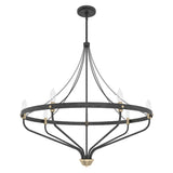 Hunter Merlin 7-Light Satin Brown Industrial Led Chandelier