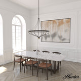 Hunter Merlin 7-Light Satin Brown Industrial Led Chandelier