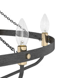 Hunter Merlin 7-Light Satin Brown Industrial Led Chandelier