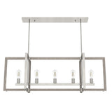 Hunter Woodburn 5-Light Brushed Nickel Modern/Contemporary Led Chandelier