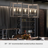 Hunter Woodburn 5-Light Brushed Nickel Modern/Contemporary Led Chandelier