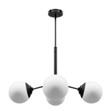 Hunter Hepburn 4-Light Matte Black Modern/Contemporary Led Chandelier