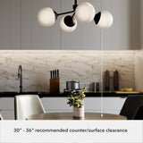 Hunter Hepburn 4-Light Matte Black Modern/Contemporary Led Chandelier