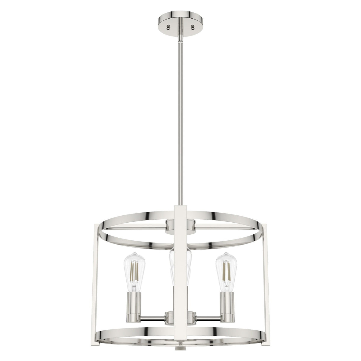 Hunter Astwood 4-Light Polished Nickel Modern/Contemporary Led Bare Bulb Chandelier