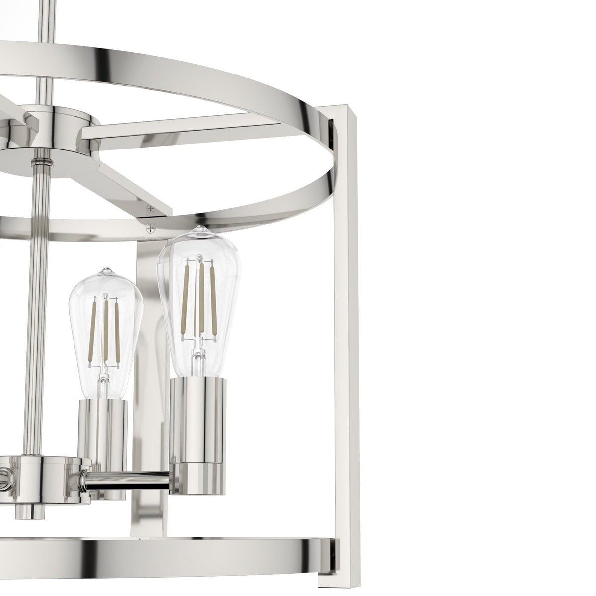 Hunter Astwood 4-Light Polished Nickel Modern/Contemporary Led Bare Bulb Chandelier
