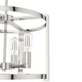 Hunter Astwood 4-Light Polished Nickel Modern/Contemporary Led Bare Bulb Chandelier