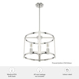 Hunter Astwood 4-Light Polished Nickel Modern/Contemporary Led Bare Bulb Chandelier