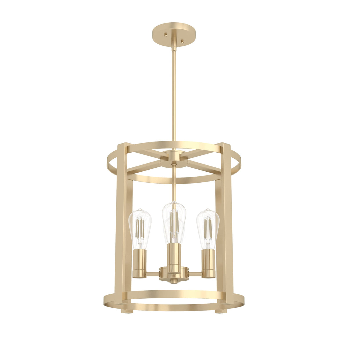 Hunter Astwood 4-Light Matte Gold Modern/Contemporary Led Bare Bulb Chandelier