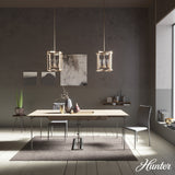 Hunter Astwood 4-Light Matte Gold Modern/Contemporary Led Bare Bulb Chandelier