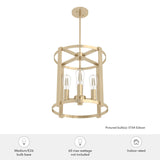 Hunter Astwood 4-Light Matte Gold Modern/Contemporary Led Bare Bulb Chandelier