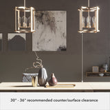Hunter Astwood 4-Light Matte Gold Modern/Contemporary Led Bare Bulb Chandelier