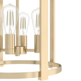 Hunter Astwood 4-Light Matte Gold Modern/Contemporary Led Bare Bulb Chandelier