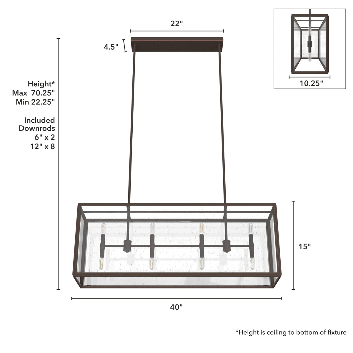 Hunter Felippe 8-Light Matte Copper Modern/Contemporary Led Chandelier