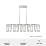 Hunter Astwood 5-Light Brushed Nickel Glam Led Chandelier