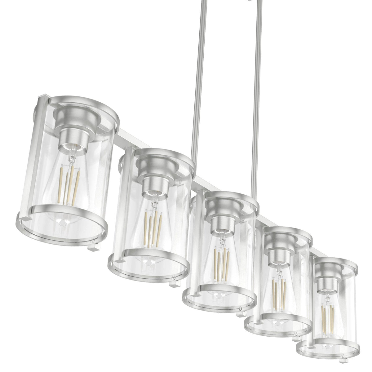 Hunter Astwood 5-Light Brushed Nickel Glam Led Chandelier