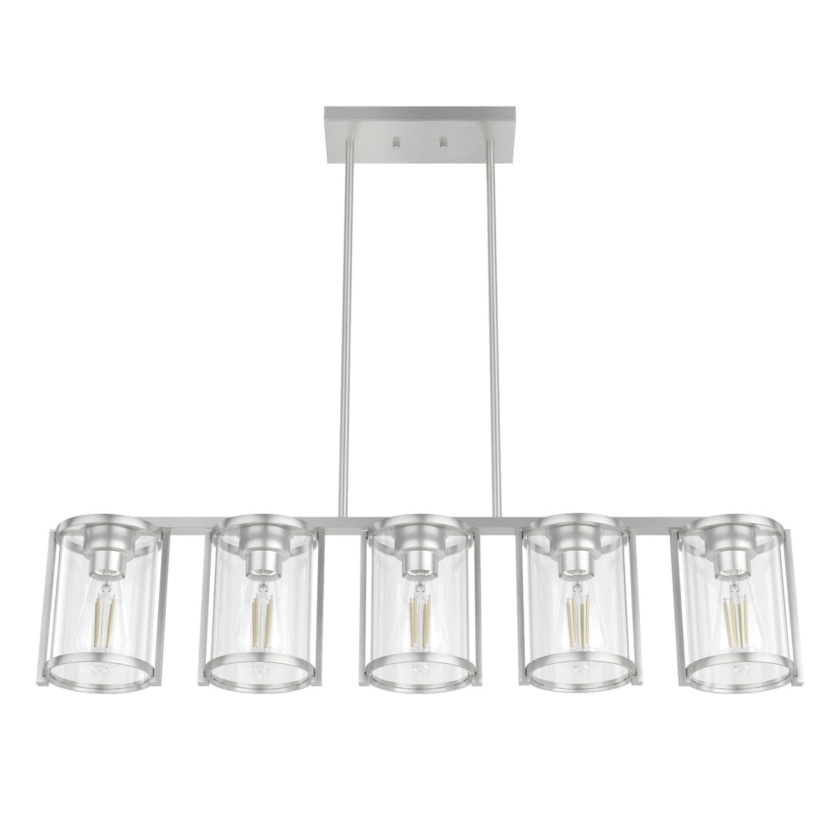 Hunter Astwood 5-Light Brushed Nickel Glam Led Chandelier