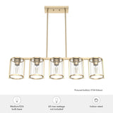Hunter Astwood 5-Light Satin Gold Glam Led Chandelier