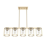 Hunter Astwood 5-Light Satin Gold Glam Led Chandelier