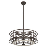 Hunter Langwood 4-Light Matte Copper Transitional Led Bare Bulb Chandelier
