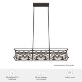 Hunter Langwood 6-Light Matte Copper Transitional Led Bare Bulb Chandelier