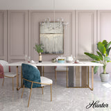 Hunter Xidane 6-Light Brushed Nickel Mid-century Led Crystal Chandelier