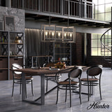 Hunter Woodburn 5-Light Brushed Nickel Modern/Contemporary Led Chandelier
