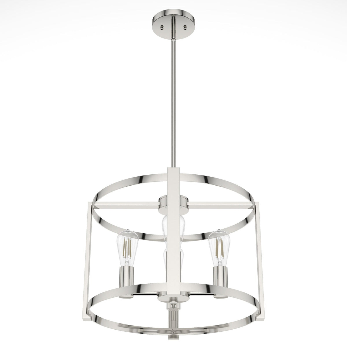 Hunter Astwood 4-Light Polished Nickel Modern/Contemporary Led Bare Bulb Chandelier