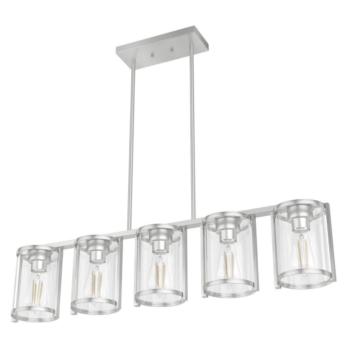 Hunter Astwood 5-Light Brushed Nickel Glam Led Chandelier