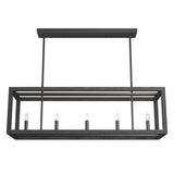 Hunter Squire Manor 5-Light Matte Black Modern/Contemporary Led Chandelier