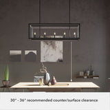 Hunter Squire Manor 5-Light Matte Black Modern/Contemporary Led Chandelier