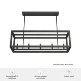 Hunter Squire Manor 5-Light Matte Black Modern/Contemporary Led Chandelier