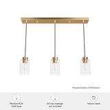 Hunter Hartland 3-Light Alturas Gold Transitional Globe LED Large Hanging