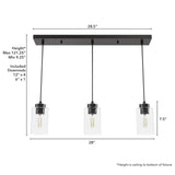 Hunter Hartland 3-Light Noble Bronze Transitional Globe LED Large Hanging