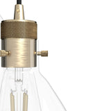 Hunter Van Nuys 3-Light Alturas Gold Transitional Clear Glass Tiered LED Mini Hanging