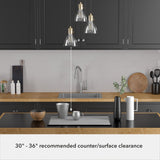 Hunter Van Nuys 3-Light Alturas Gold Transitional Clear Glass Tiered LED Mini Hanging