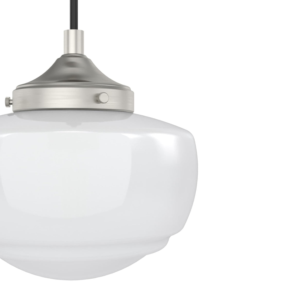 Hunter Saddle Creek 3-Light Brushed Nickel Transitional Opal Glass Linear LED Large Hanging