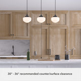 Hunter Saddle Creek 3-Light Noble Bronze Transitional Opal Glass Linear LED Large Hanging