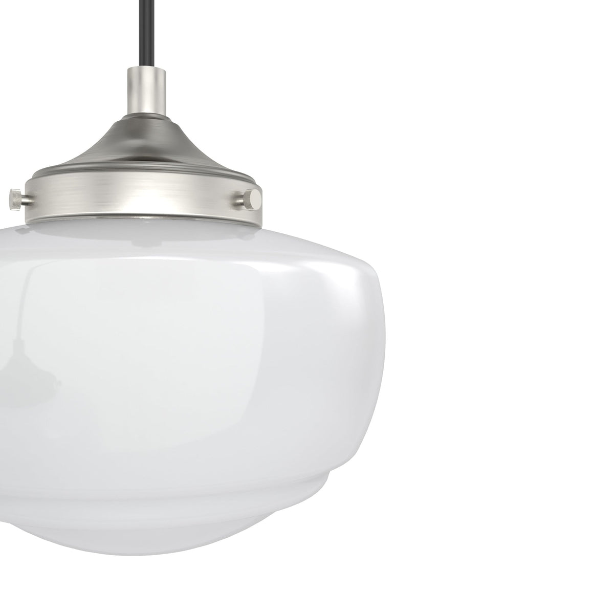 Hunter Saddle Creek 3-Light Brushed Nickel Transitional Opal Glass LED Small Hanging