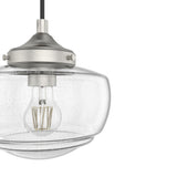 Hunter Saddle Creek 3-Light Brushed Nickel Transitional Seeded Glass LED Small Hanging