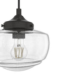 Hunter Saddle Creek 3-Light Noble Bronze Transitional Seeded Glass LED Small Hanging