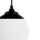 Hunter Hepburn 3-Light Matte Black Mid-century Globe LED Mini Hanging