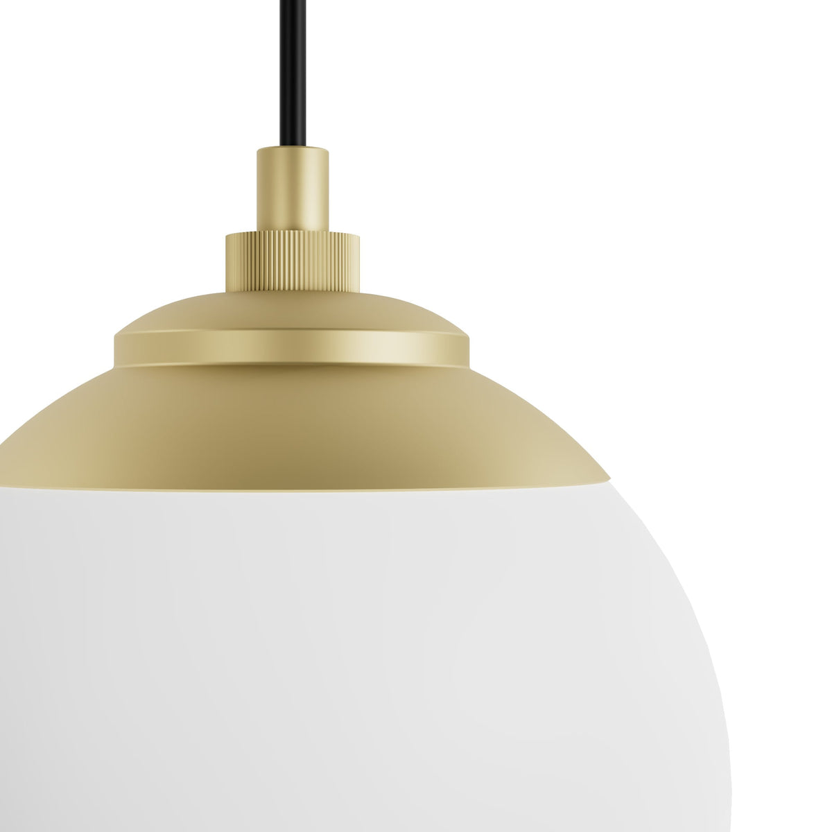 Hunter Hepburn 3-Light Painted Modern Brass Mid-century Globe LED Large Hanging