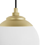Hunter Hepburn 3-Light Painted Modern Brass Mid-century Globe LED Large Hanging