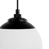 Hunter Hepburn 3-Light Matte Black Glam Globe LED Large Hanging