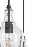 Hunter Maple Park 5-Light Noble Bronze Transitional Clear Glass LED Small Hanging